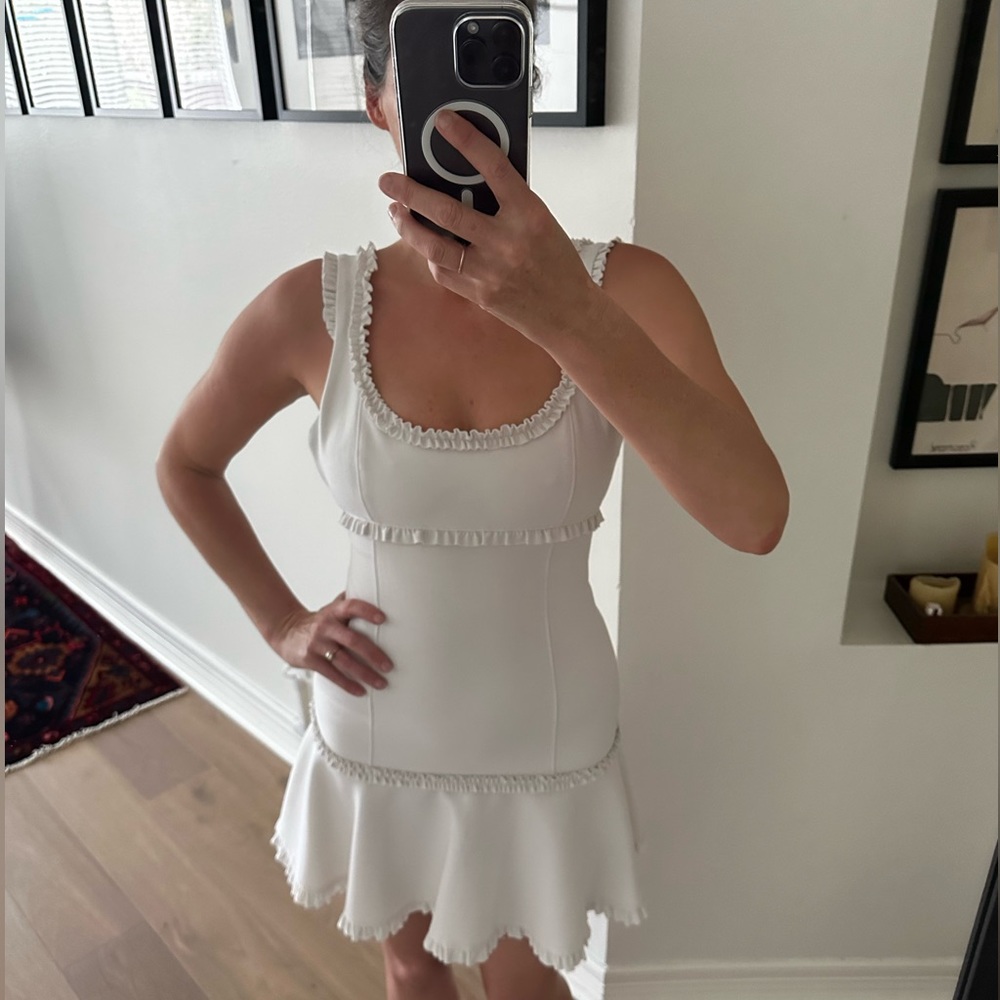 SWEET Cinq à Sept Mini Dress in Off White, Size 4